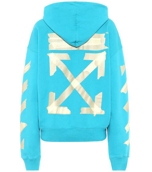 Logo cotton-jersey hoodie | Off-White