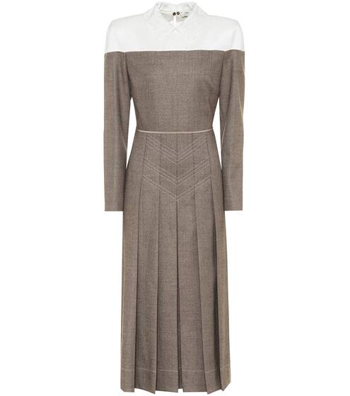 Wool-blend midi dress | Fendi