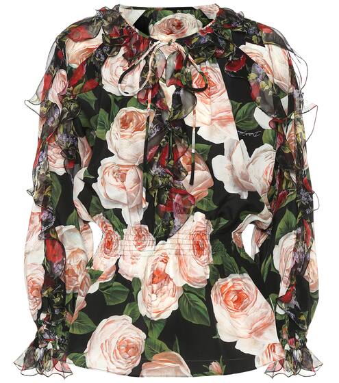 Floral-printed silk blouse | Dolce & Gabbana