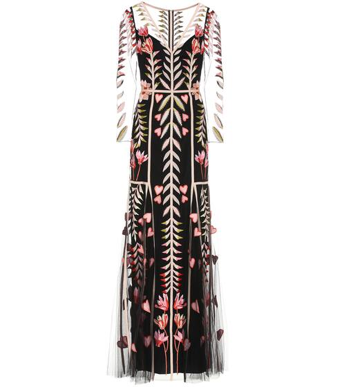 Rosy floral organza gown | Temperley London