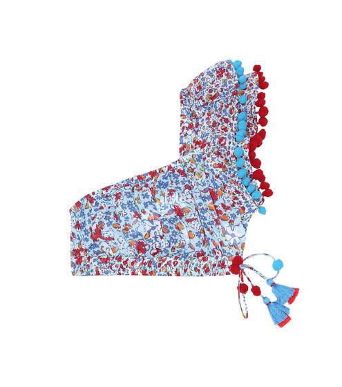 Kaia one-shoulder cotton top | Poupette St Barth Kids