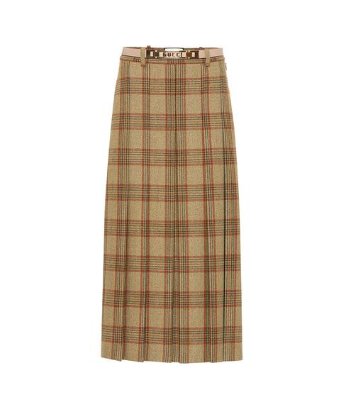 Checked wool skirt | Gucci