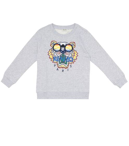 Embroidered cotton sweatshirt | Kenzo Kids