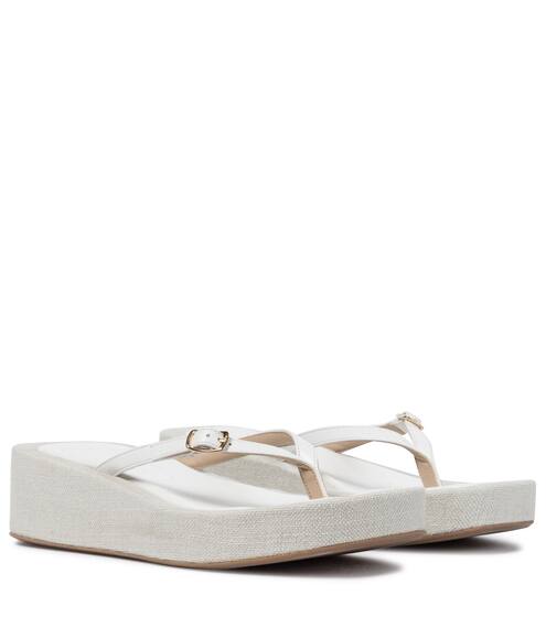 Les Tatanes Lin leather platform sandals | Jacquemus