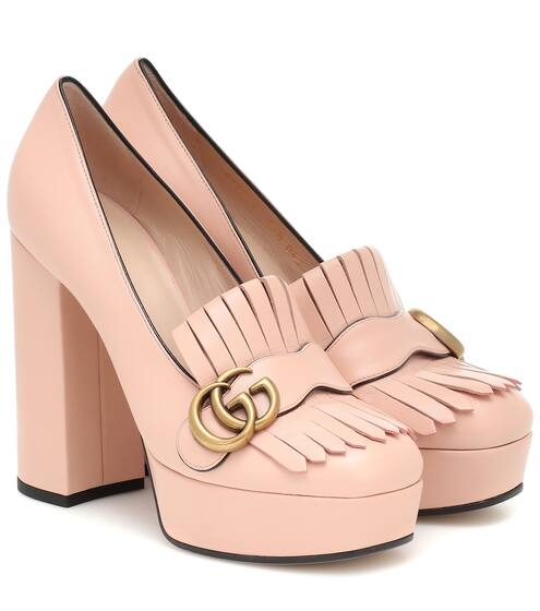 Plateau-Pumps Marmont aus Leder | Gucci