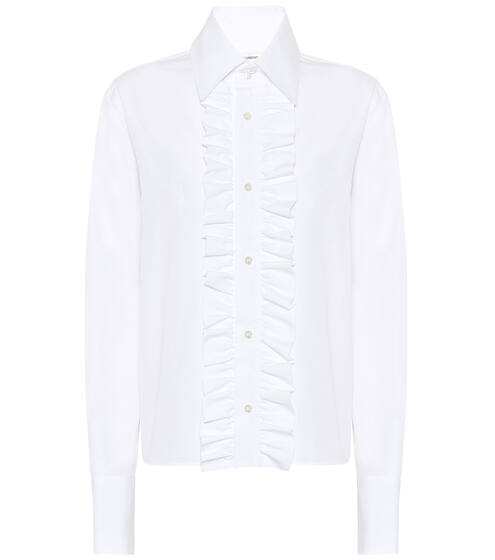 Ruffled cotton-poplin shirt | Saint Laurent