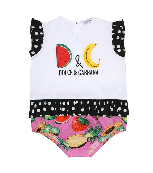 Baby cotton dress | Dolce & Gabbana Kids