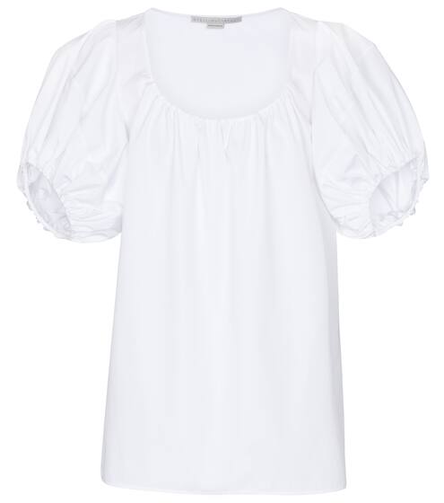 Puff-sleeve cotton top | Stella McCartney