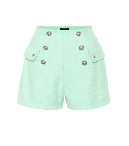 High-rise cotton shorts | Balmain