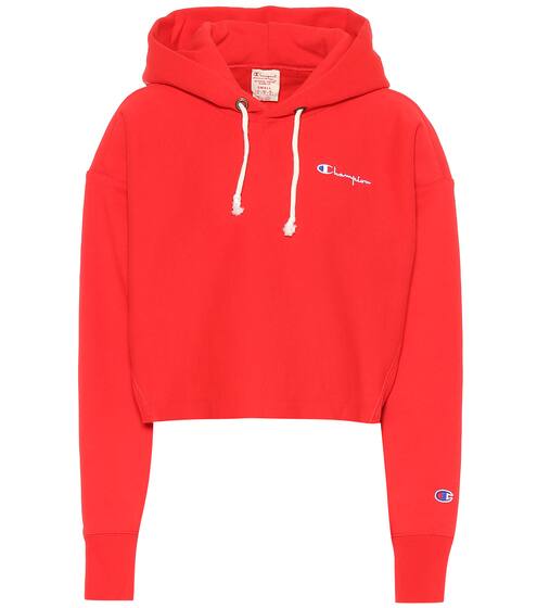 Cropped cotton hoodie | Champion