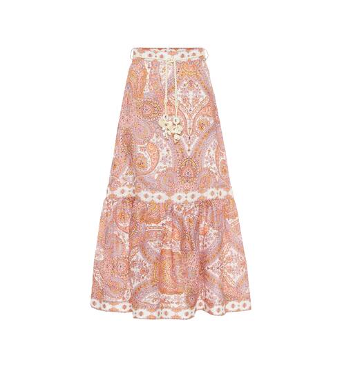 Exclusive to Mytheresa – Paisley linen maxi skirt | Zimmermann