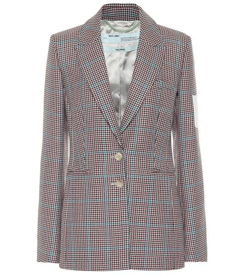 Checked wool blazer | Off-White