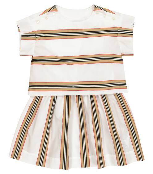 Kleid Icon Stripe aus Baumwolle | Burberry Kids