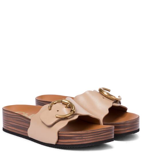 Lauren leather slides | Chloé