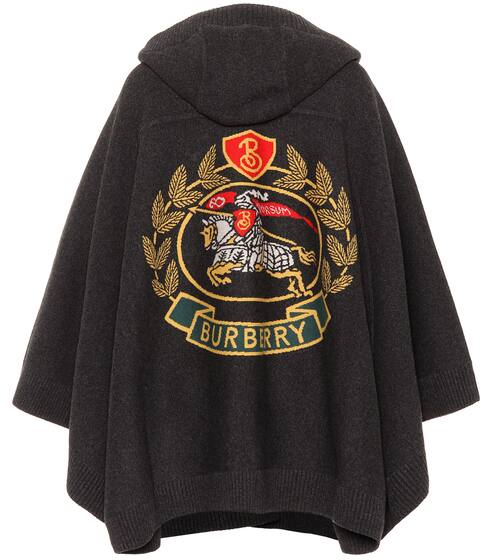 Jacquard wool-blend cape | Burberry