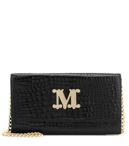 Con croc-effect leather clutch | Max Mara