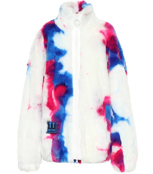 Printed faux fur jacket | Off-White