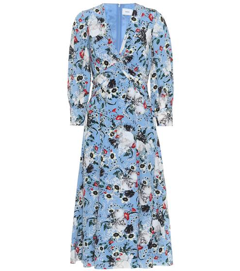 Elaina floral silk midi dress | Erdem