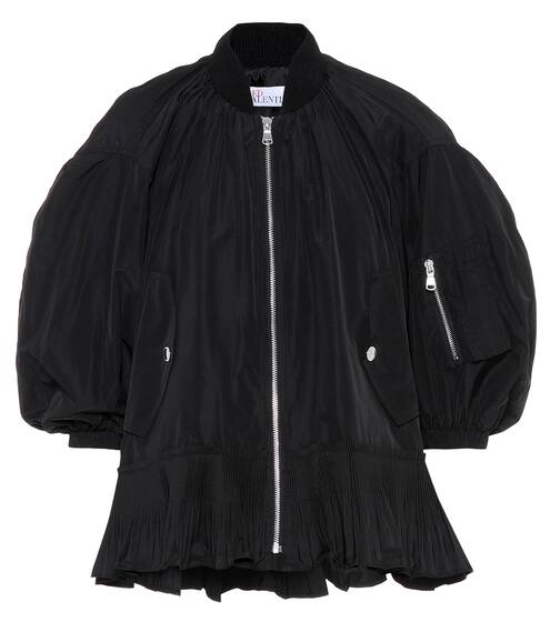 Ruffle-trimmed bomber jacket | REDValentino