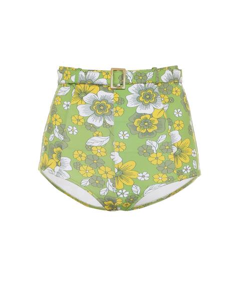 Floral belted high-rise bikini bottoms | Dodo Bar Or