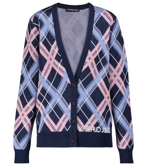 Checked wool-blend cardigan | Y/PROJECT