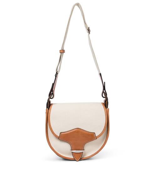 Botsy leather-trimmed canvas shoulder bag | Isabel Marant