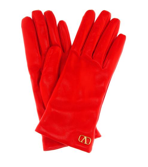 Valentino Garavani VLOGO leather gloves | Valentino