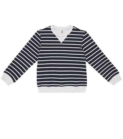 Striped cotton sweater | Brunello Cucinelli Kids