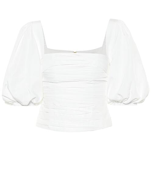 Cropped-Top aus Taft | Self-Portrait