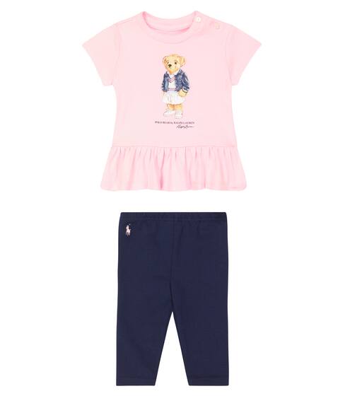 Baby Polo Bear T-shirt and leggings set | Polo Ralph Lauren Kids