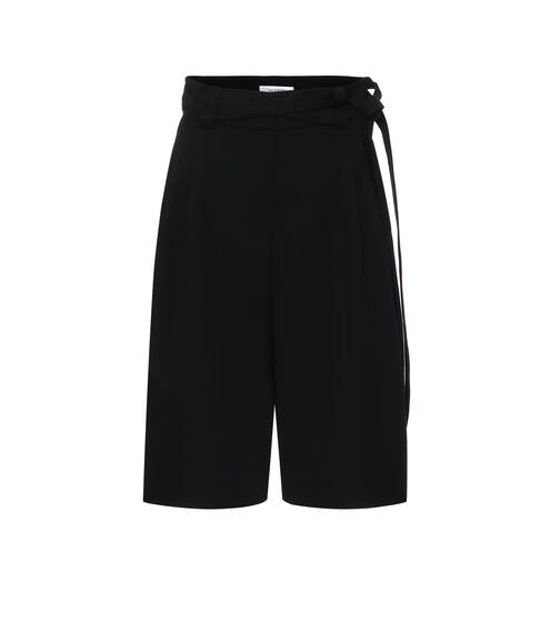 High-rise virgin wool Bermuda shorts | Valentino