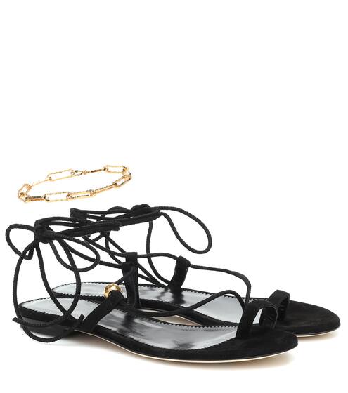 Exclusive to Mytheresa – The Stella embellished suede sandals | Alighieri