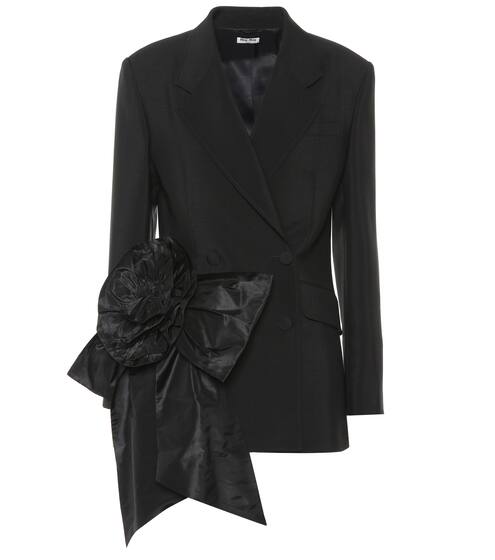 Embellished mohair and wool blazer | Miu Miu