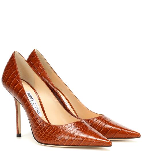 Love 100 croc-embossed leather pumps | Jimmy Choo