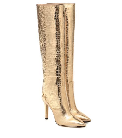 Mavis 100 leather knee-high boots | Jimmy Choo