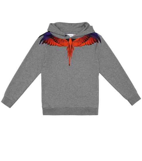 Printed cotton hoodie | Marcelo Burlon Kids of Milan