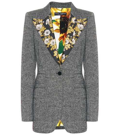 Wool-blend tweed blazer | Dolce & Gabbana