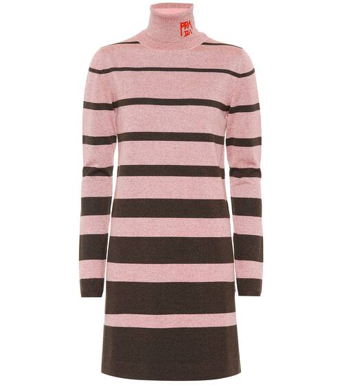 Metallic wool-blend sweater dress | Prada