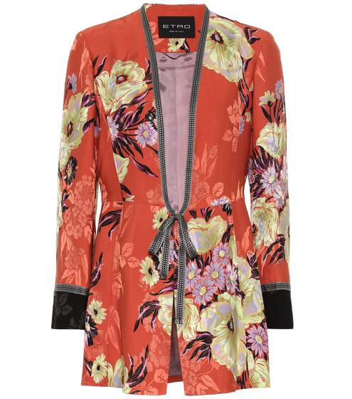 Floral silk-blend jacquard jacket | Etro