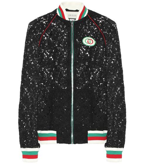 Floral-lace bomber jacket | Gucci