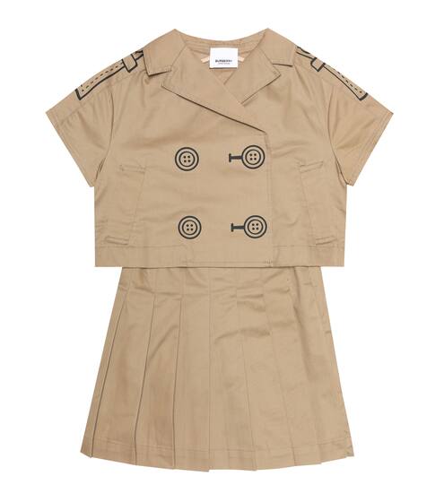 Cotton dress and jacket set | Burberry Kids