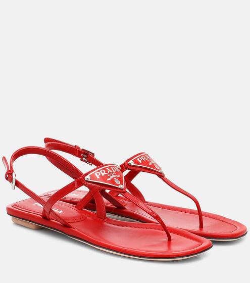 Patent-leather sandals | Prada