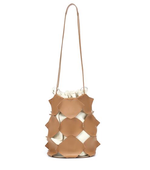 Mosaic Small leather bucket bag | Jil Sander