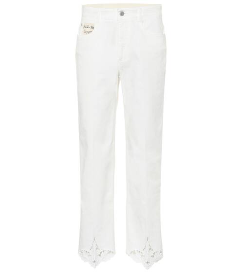 Embroidered mid-rise jeans | Stella McCartney