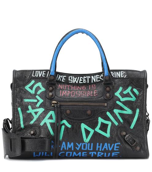 Balenciaga Handbags For Women Mytheresa Graffiti City S Leather Tote Balenciaga