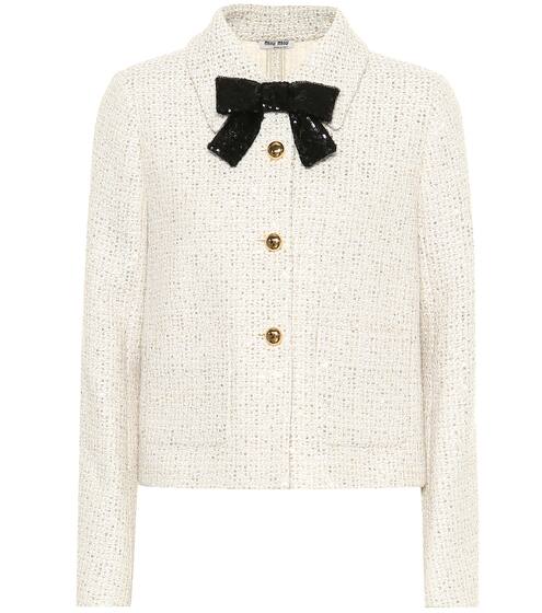 Embellished tweed jacket | Miu Miu