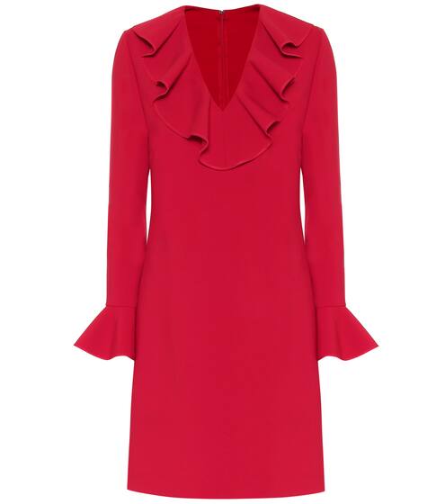 Wool-blend crêpe dress | Valentino