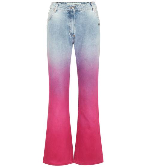 Mid-rise straight ombré jeans | Off-White