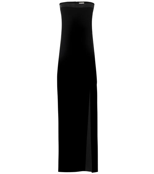 Strapless velvet gown | Saint Laurent