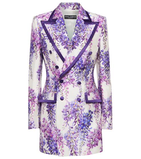 Turlington floral silk-blend blazer | Dolce & Gabbana
